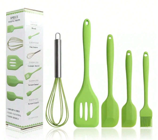 🍳 Set de Utensilios de Cocina de Silicona (5 piezas) 🍴